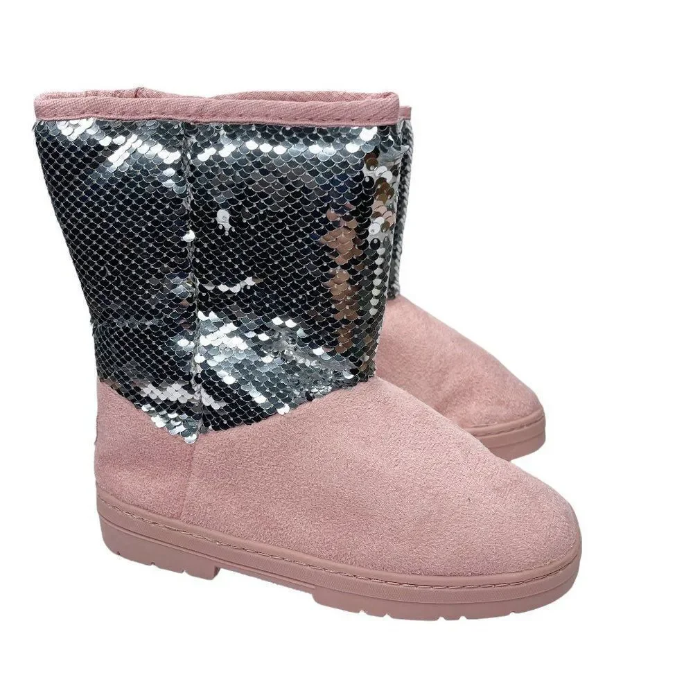 BEBE Microsuede Sequin Faux Fur Lined Winter Boot